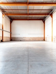 Poster - Adaptive Reuse Industrial Space Minimalist Concrete Warehouse with Sustainable Design Potential - Modern Commercial Real Estate Transformation