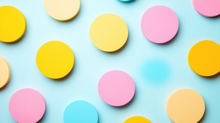 Poster - Pastel Color Pop Minimalism Abstract Geometric Circles Design for Digital Branding, Creative Marketing Trends and Gen Z Visual Communication