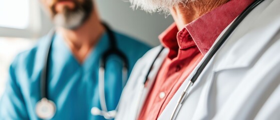 Leinwandbilder - Precision Healthcare Visualization Modern Medical Professionals in Collaborative Telehealth Environment - Next-Gen Clinical Expertise and Patient-Centered Care Innovation