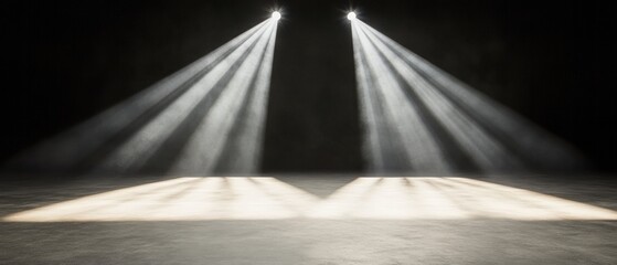 Aufkleber - Cinematic Spotlight Minimalism Immersive Stage Design Reveals Dramatic Visual Storytelling for Performance Arts and Digital Content Creation