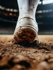 Aufkleber - Gritty Performance Dynamics High-Intensity Baseball Athletic Moment Capturing Professional Sports Resilience in 4K Cinematic Texture