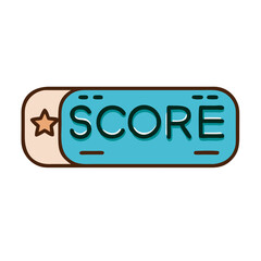 Poster - Score button icon with star, gaming interface concept