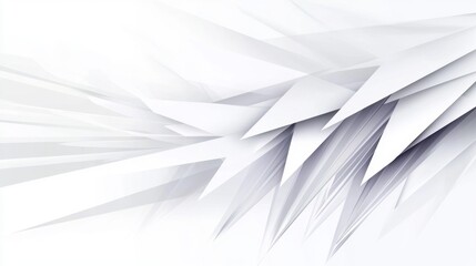 Leinwandbilder - Elegant abstract white geometry background with layered platforms and soft gradients, perfect for a clean and modern design concept.