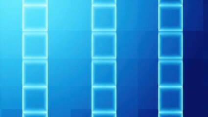 Fototapete - Abstract digital squares on gradient blue background