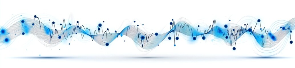 Poster - A dynamic wave design featuring blue and gray tones, perfect for backgrounds, digital art, or creative projects that require a modern and fluid aesthetic.