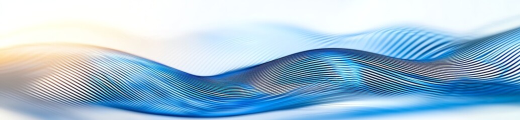 Poster - A vibrant abstract design featuring wavy patterns in shades of blue and white. Perfect for backgrounds, websites, or creative projects that require a fresh, modern aesthetic.