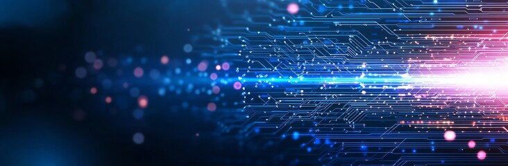 Aufkleber - A vibrant abstract image showcasing dynamic lines of light and color, representing the flow of digital data and innovation, ideal for tech-focused projects and presentations.