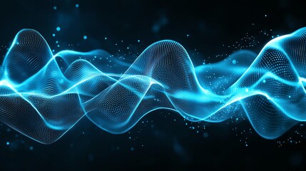 Poster - A vibrant blue wave illustrates motion and energy, creating a stunning visual effect