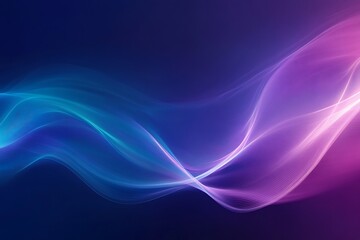 Canvas Print - Abstract Digital Light Streaks – Futuristic Blue & Violet Flowing Background