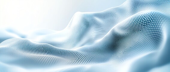 Poster - This abstract image features smooth, flowing textures in a soft blue hue, evoking a sense of tranquility and modernity, perfect for backgrounds or digital designs.