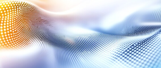 Poster - A vibrant, abstract wave design featuring smooth gradients and dotted patterns. Ideal for digital backgrounds or creative projects. Captures modern aesthetics beautifully.