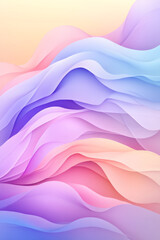 Poster - A high-definition abstract scene where vibrant purple and pink waves ripple smoothly, illuminating