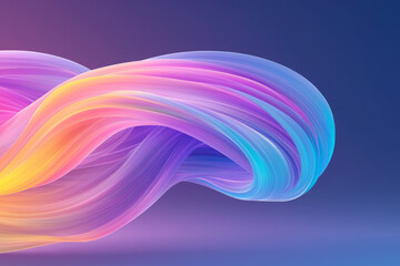 Poster - A high-definition minimalist design composed of glowing, fluid rings blending pink, purple, and