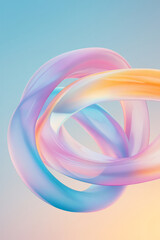 Poster - A dynamic abstract artwork of radiant rings rendered in glowing hues of blue, pink, and purple,