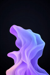 Poster - A conceptual digital design featuring vibrant, fluid purple lines gracefully dancing in dynamic