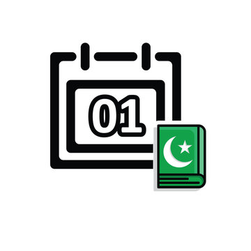 Islamic icon. Islamic vector. for the time and date in the holy month. events, iftar together, recitation time, sahur. Mixed design style