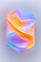 Poster - A sleek, futuristic illustration featuring dynamic waves of luminous orange, purple, and blue lines