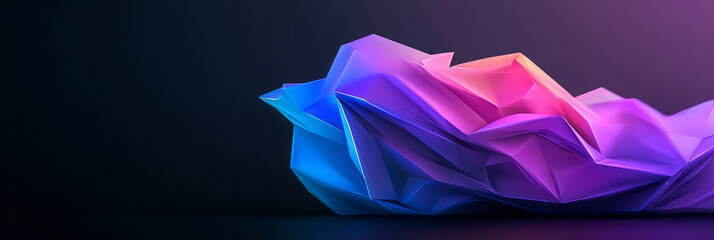 Aufkleber - A contemporary abstract digital artwork featuring dynamic polygonal shapes with smooth reflective