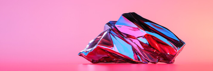 Aufkleber - A dynamic digital illustration showcasing faceted polygonal surfaces in sleek metallic black and