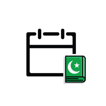 Islamic icon. Islamic vector. for the time and date in the holy month. events, iftar together, recitation time, sahur. Mixed design style