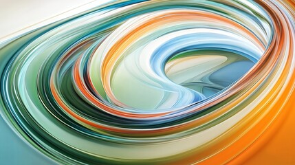 Poster - A vibrant abstract composition of swirling colors and light trails
