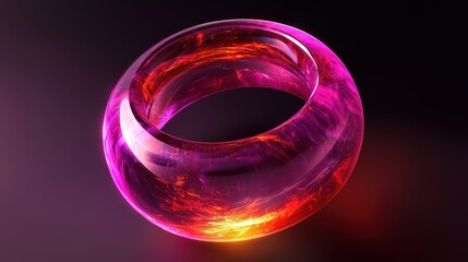 Poster - Abstract Colorful Swirling Glass Sculpture with Vibrant Patterns