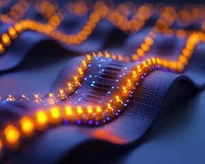 Poster - Abstract View of Illuminated Patterns Creating a Vibrant Atmosphere