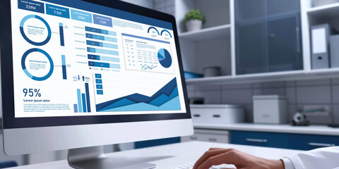 Poster - business data dashboard provide business intelligence analytic for marketing strategy planning brisk