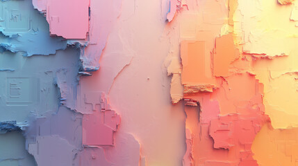 Wall Mural - Colorful abstract texture featuring smooth gradients and layered patterns in pastel tones Generative AI