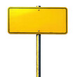 © Angles - Yellow street sign, isolated on transparent background