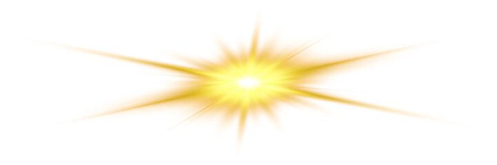 Wall Mural - golden light burst with radiant glow and soft edges on a white background. perfect for festive, magi