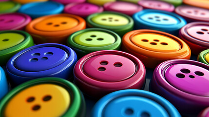 Poster - Next page, continue, search, browse, read more or transition colorful button template. Flat action gradient buttons with text space. Web ui vector set