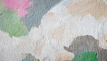 Poster - textured abstract painting with pastel and earthy tones, rough canvas texture, artistic background for modern interior design