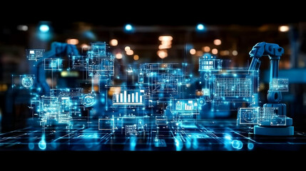 Poster - Smart factory automation digital overlay