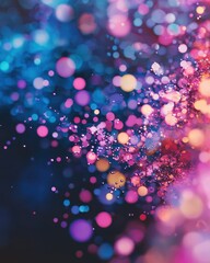 Poster - Vibrant Bokeh Background With Colorful Circular Light Effects