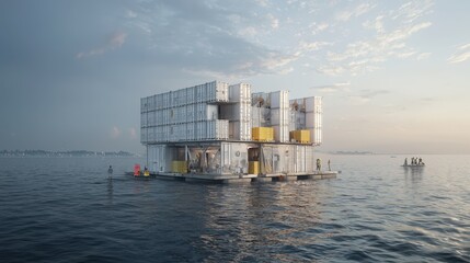 Poster - Innovative Floating Structure Made of Shipping Containers in Water
