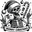 © Sima - Funny Skeleton Christmas SVG – Spooky & Festive Holiday Design