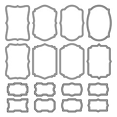 Aufkleber - Vintage frames set isolated on white background. Decorative frame. Vector