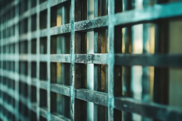 Poster - this closeup photo showcases a wall with numerous bars creating a visually striking pattern a gantt 
