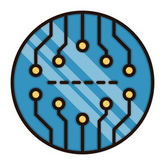 Poster - A Global Network Connecting Minds And Ideas, A Vibrant Digital World Depicted In Bold Blue And Gold Circuitry