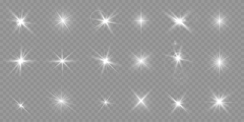 Wall Mural - yellow glowing light explodes on a transparent background. sparkling magical dust particles. bright 