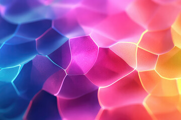 Poster - Abstract background with vibrant, colorful, geometric shapes resembling stained glass or a mosaic.