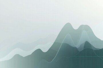 Aufkleber - Minimalist abstract financial charts display growth insights with clean lines and muted colors emphasizing data-driven decisions