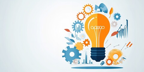Poster - Innovative light bulb design representing ideas and creativity in technology and engineering