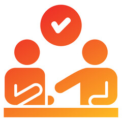 Poster - Negotiation Glyph Gradient Icon