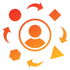 Poster - Adaptability Glyph Gradient Icon