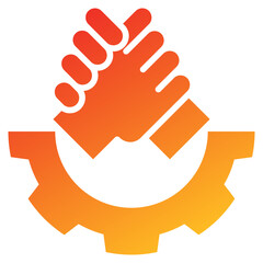 Poster - Collaboration Glyph Gradient Icon