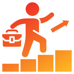 Poster - Career Promotion Glyph Gradient Icon