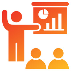 Poster - Business Presentation Glyph Gradient Icon