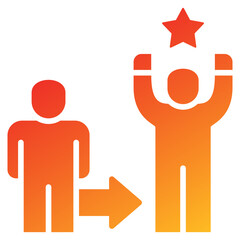 Poster - Succession Planning Glyph Gradient Icon